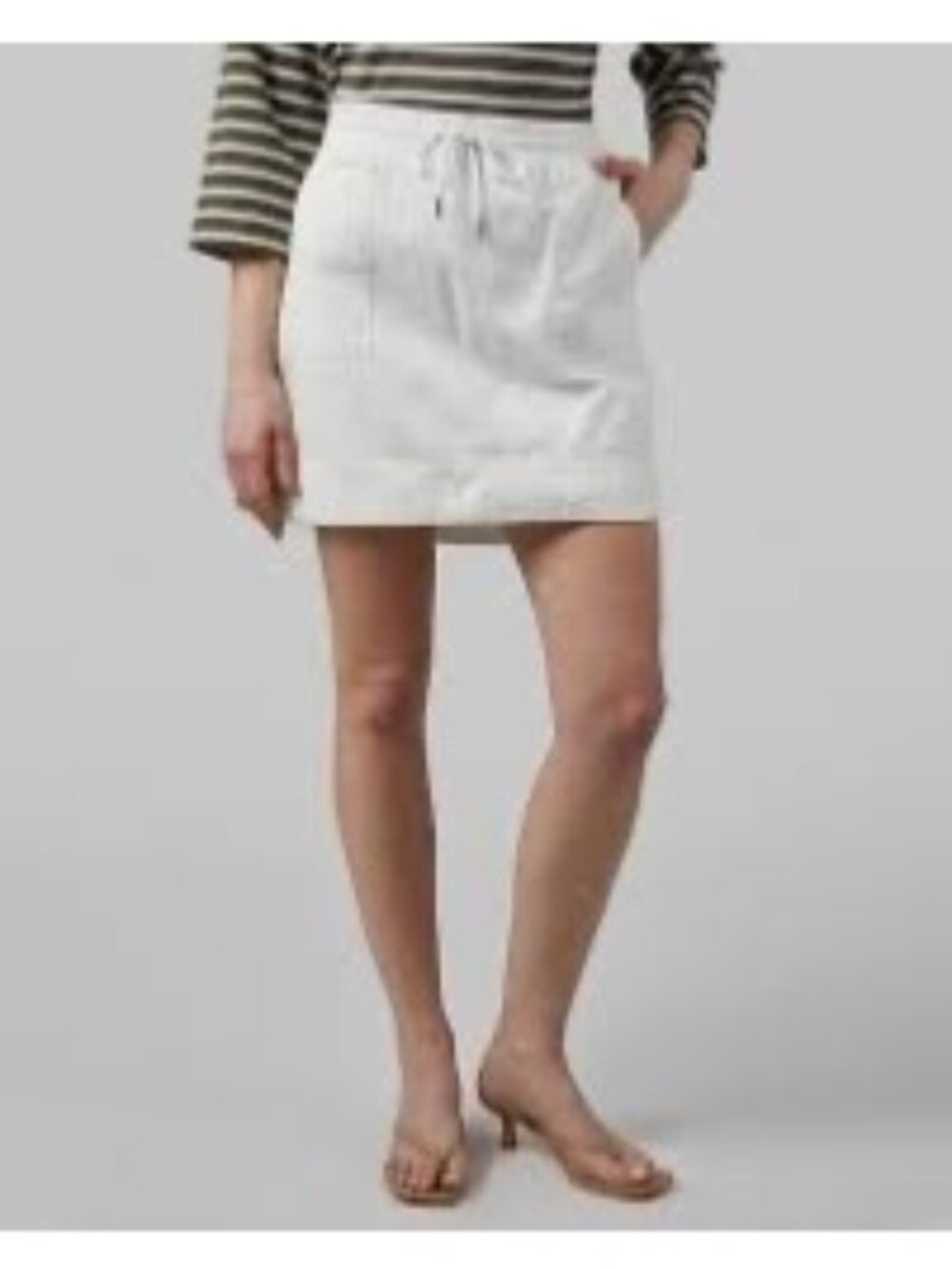 32 Degrees Cool Women's White Drawstring Elastic Waist Skort XXL
